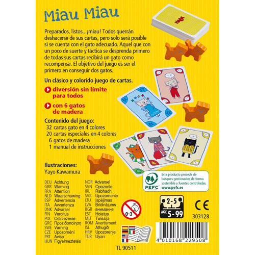 Miau Miau - Joc de Cartes de Memòria i Atenció per a Nens +5 anys