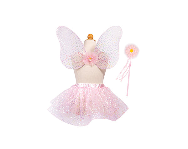Disfraz de hada con tutú, alas y varita