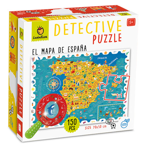 DETECTIVE PUZZLE - MAP OF SPAIN (150 pieces)