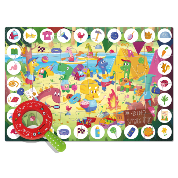 Trencaclosques Zoom Dino 24 Peces amb Lupa - Descobreix Detalls Ocults