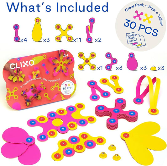 Clixo Crew Pack 30 PCS (Amarillo y Rosa)