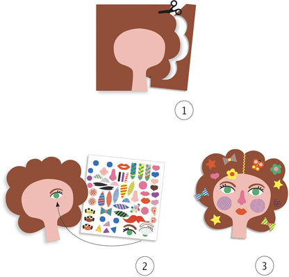 CREATE WITH STICKERS HAIRSTYLING