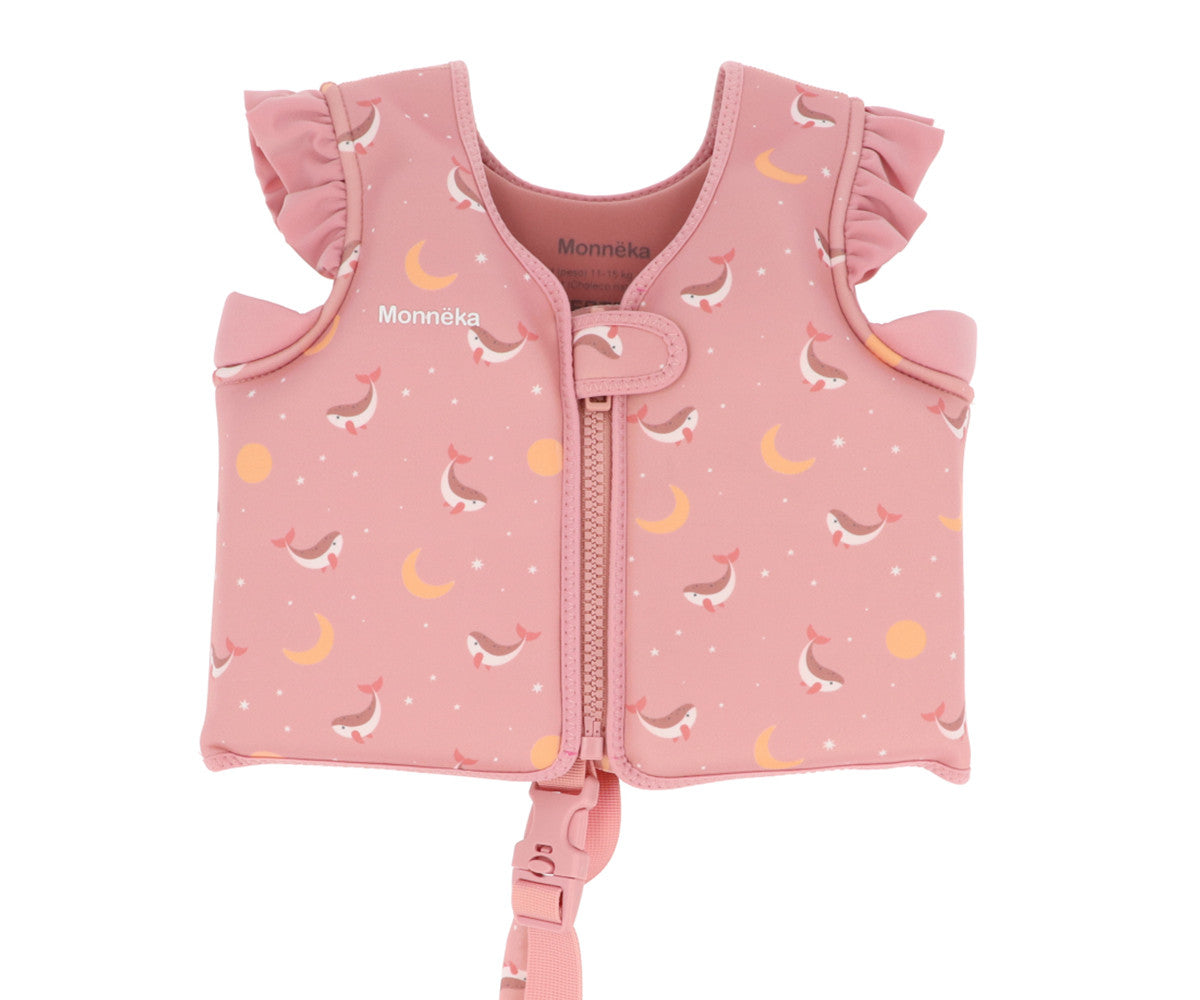 Chaleco Flotador Aprendizaje Whale Pink