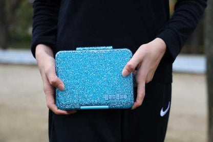 YUMBOX SNACK 3C GLITTER AZUL