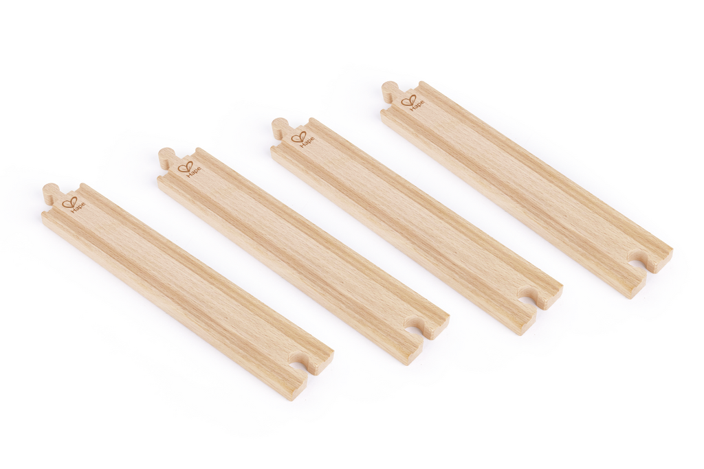 Vías Rectas Largas Pack 4 piezas de tren