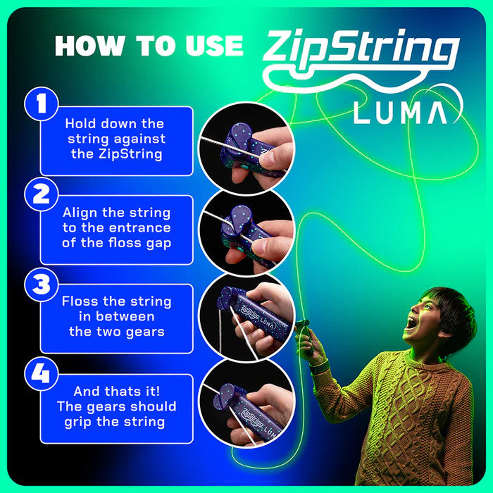 ZipString LUMA - Cuerda Voladora que Desafía la Gravedad Luma| Ciencia y Diversión