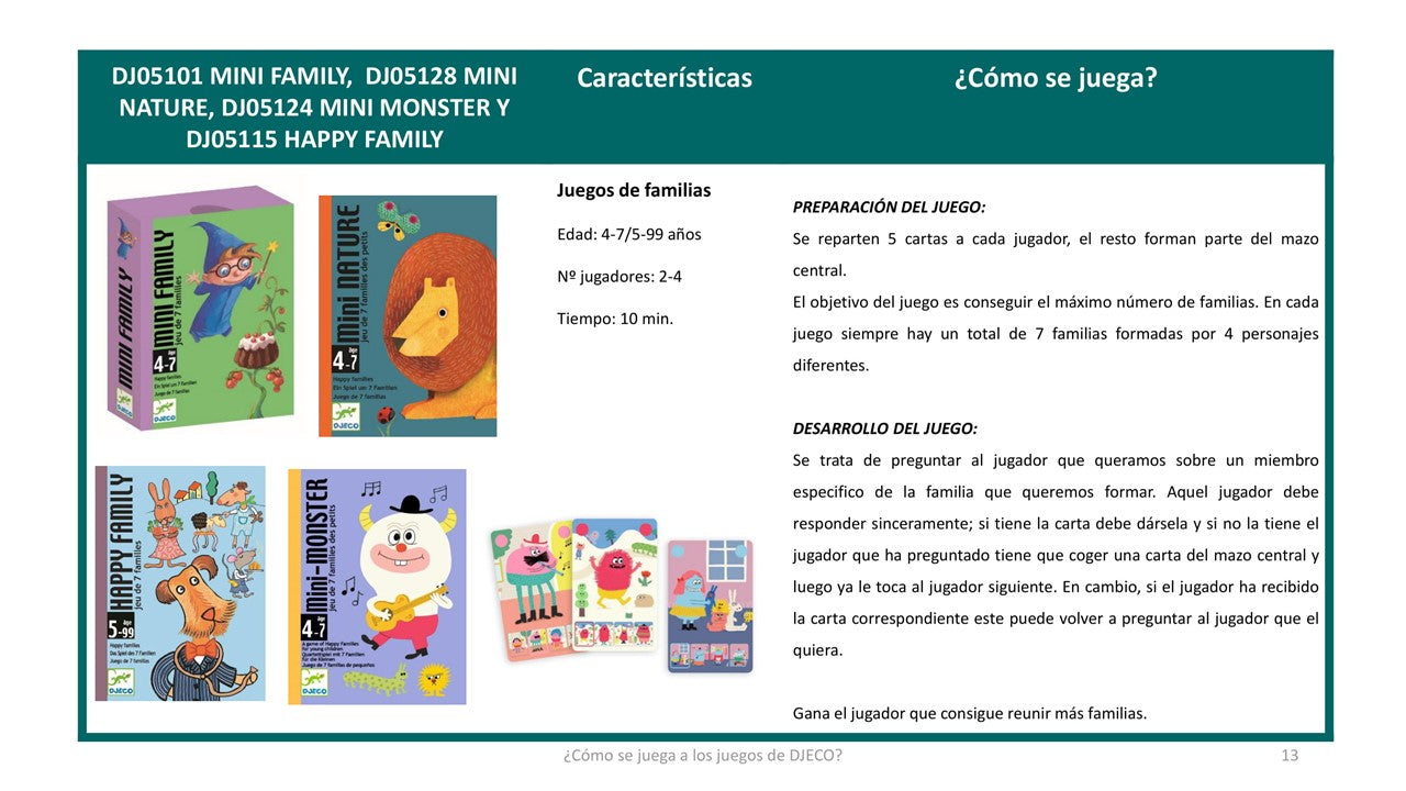 Cartas Mini family