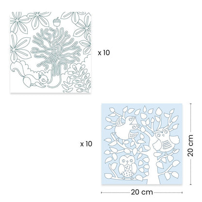 DISPENSADOR 10 DIBUJOS PARA COLOREAR BOSQUE