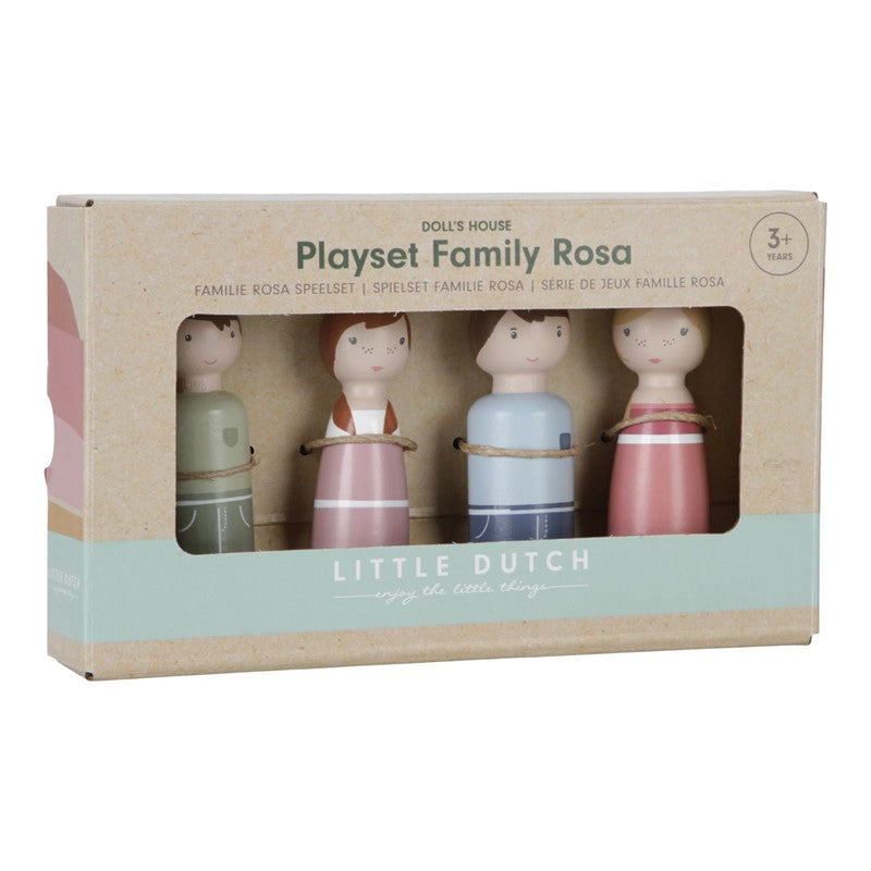SET FAMILIA ROSA CASA MUÑECAS