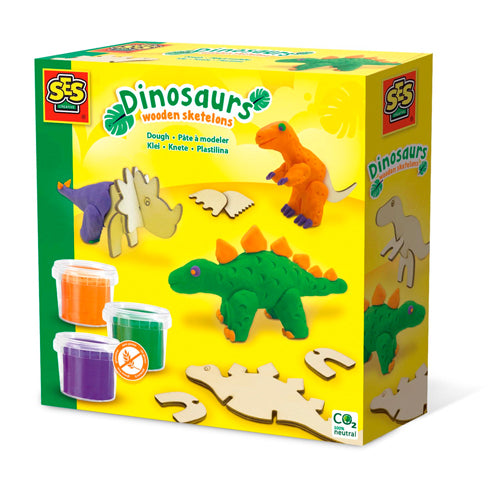 Plastilina - Esquelets de Dinosaures de Fusta