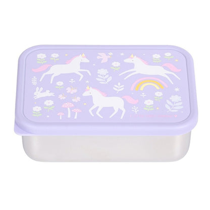 CAJA ALMUERZO ACERO UNICORNIOS