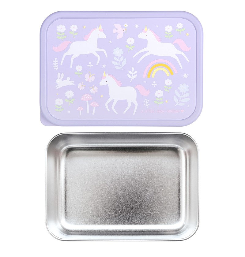 CAJA ALMUERZO ACERO UNICORNIOS