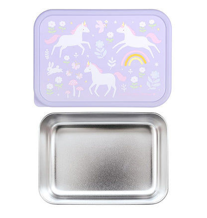 CAJA ALMUERZO ACERO UNICORNIOS