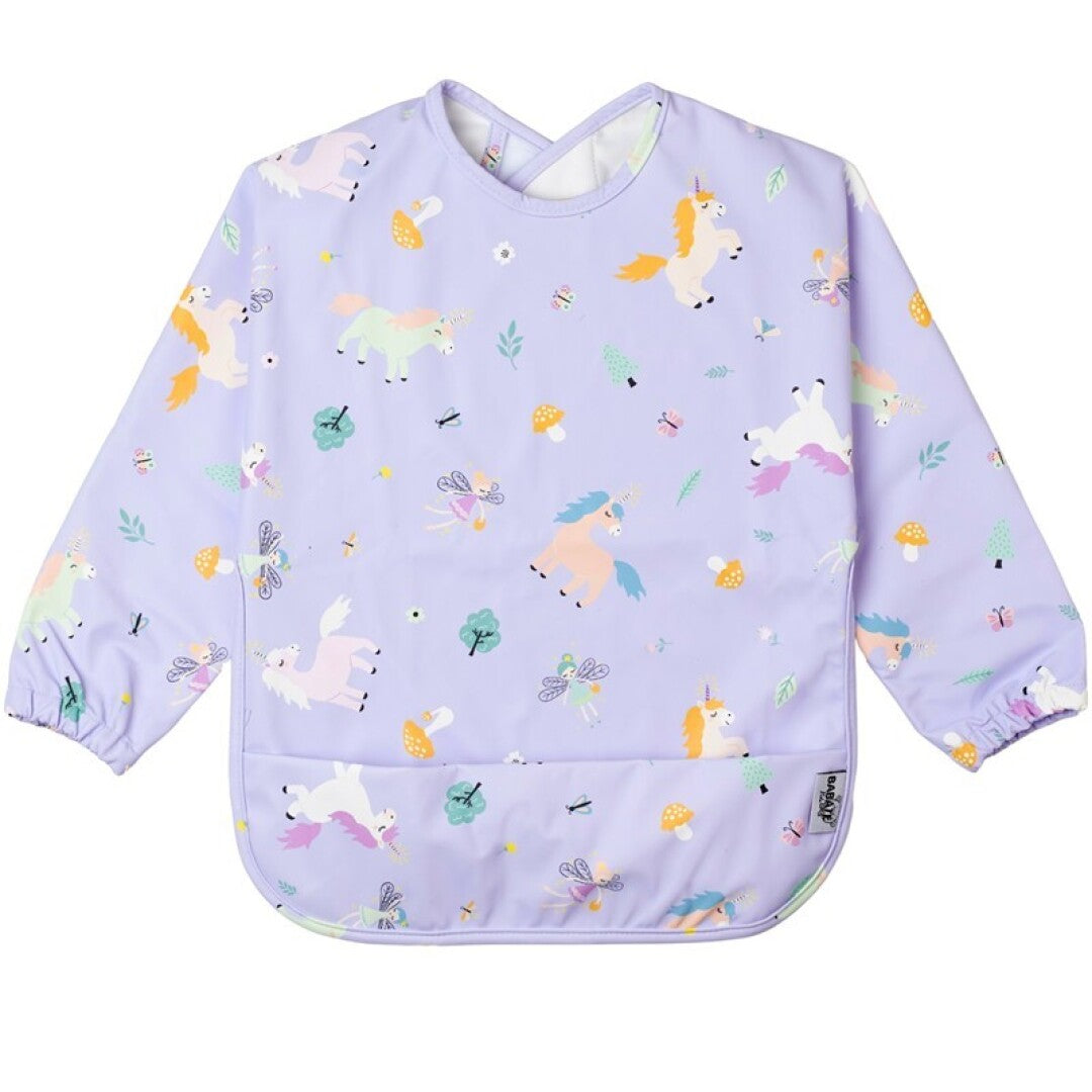 Babero impermeable manga larga unitario estampado bosque encantado