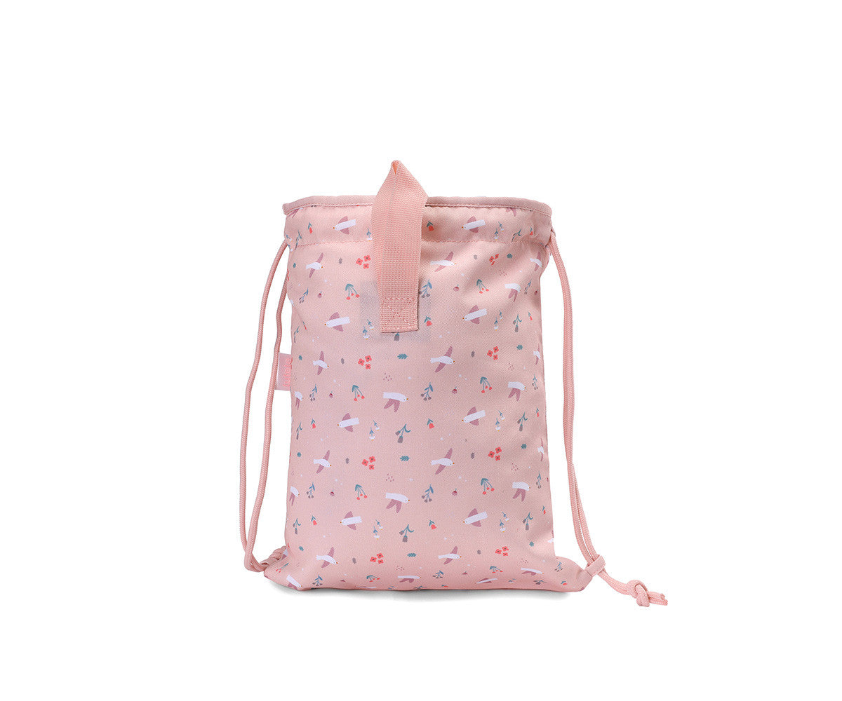 Mochila Saco Tela Blossom Birds Personalizable