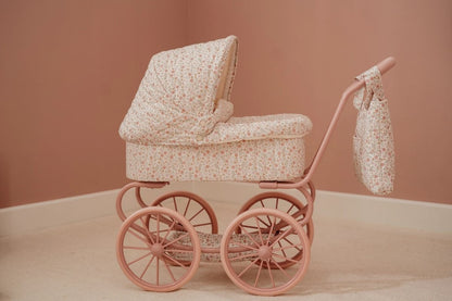 CARRITO MUÑECAS METAL FLORES LITTLE DUTCH