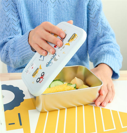 CAJA ALMUERZO ACERO COCHES