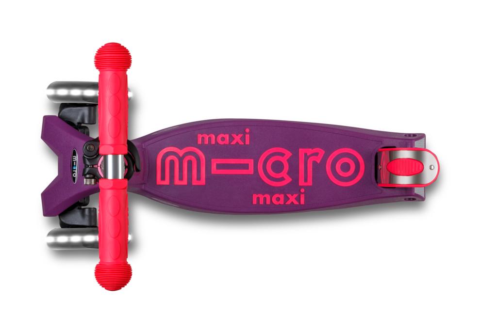 PATINETE MAXI DELUXE Plegable NEON LED LILA-ROSA
