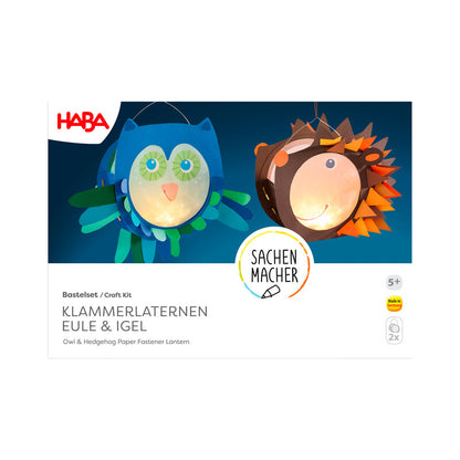 Set Creativo - Farolillos de Papel Búho y Erizo