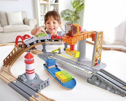 Set de carga marítima y ferroviaria
