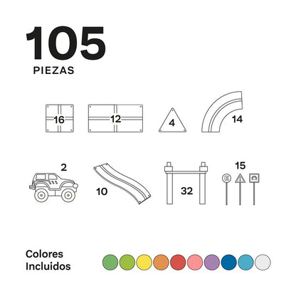 Imanix Slide 50 Peces - Construcció Magnètica amb Circuit