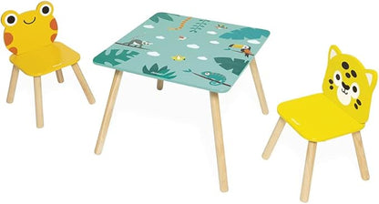 Janod Mesa y 2 Sillas Tropik - Espacio Montessori Creativo
