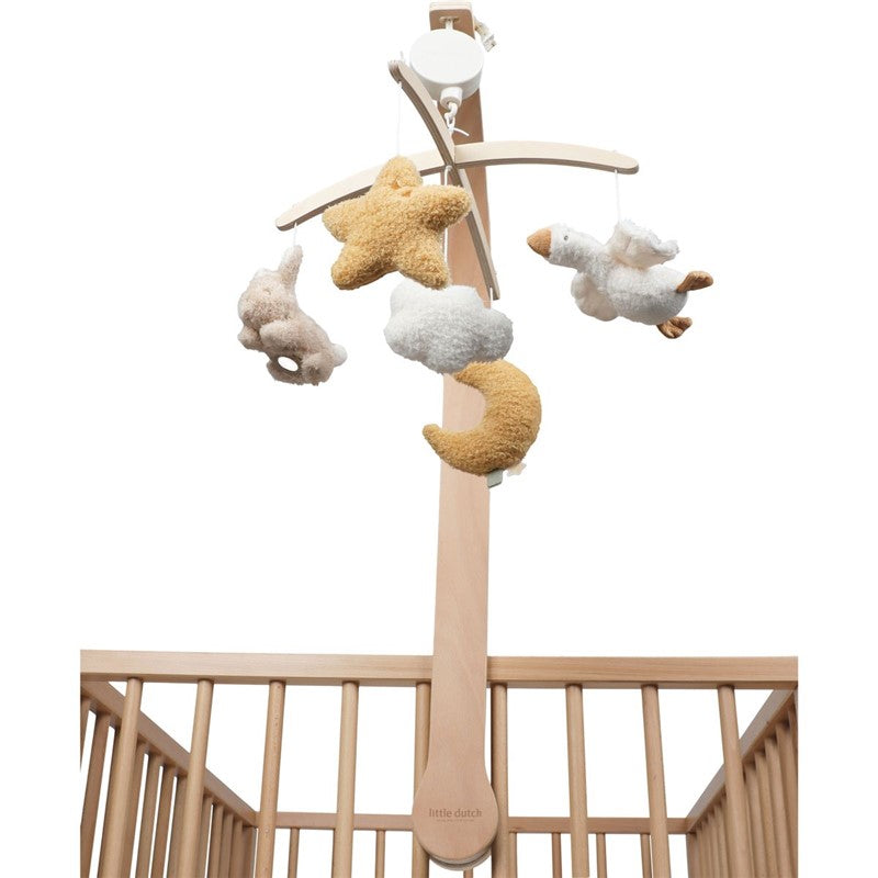 Móvil Musical Montessori de Madera Natural FSC para Bebés