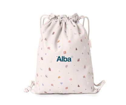 Mochila Saco Tela Geometric Nature Personalizable