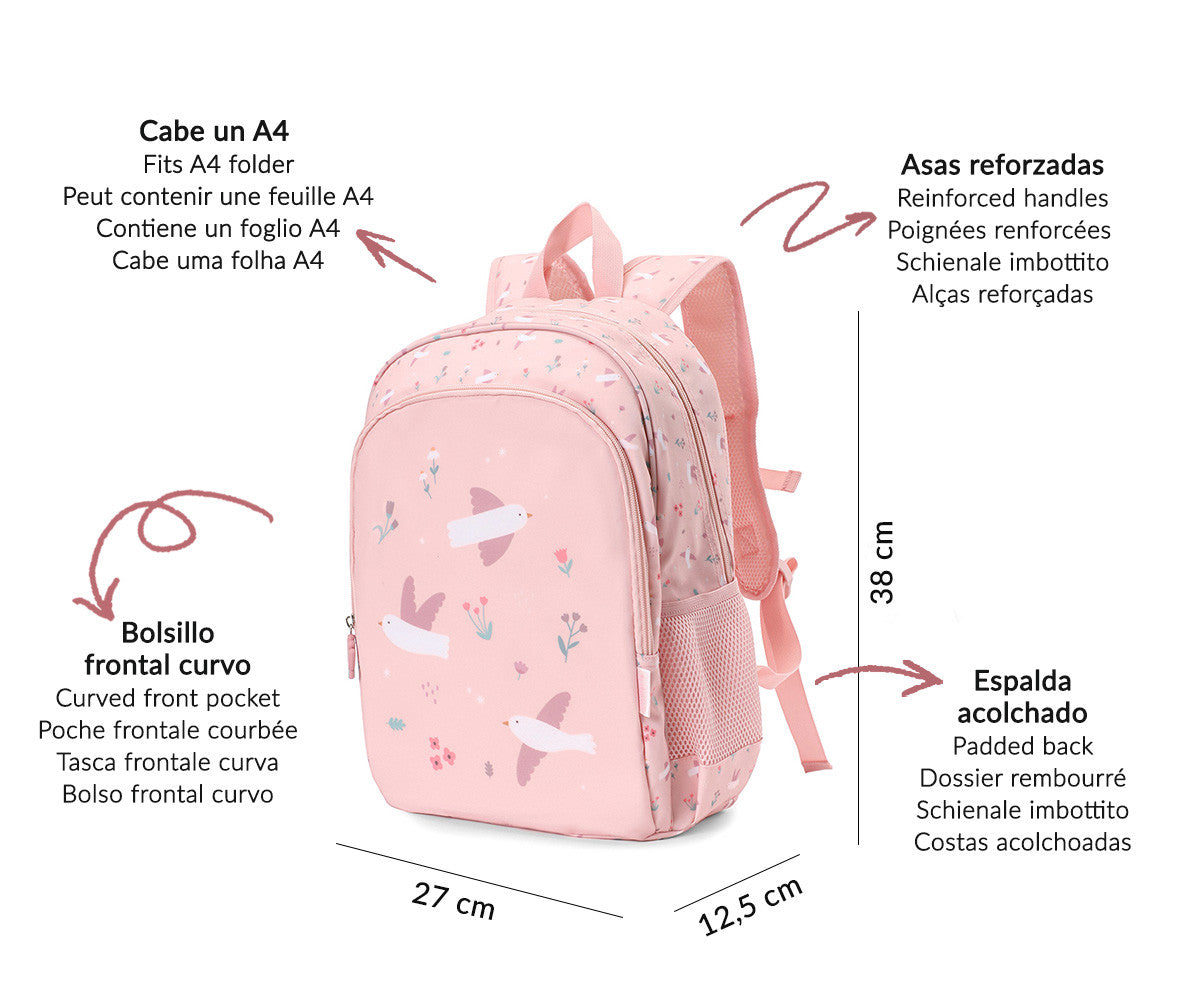 Mochila Mediana Mouse Fairies + Llavero Personalizable