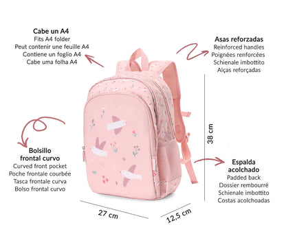 Mochila Mediana Mouse Fairies + Llavero Personalizable