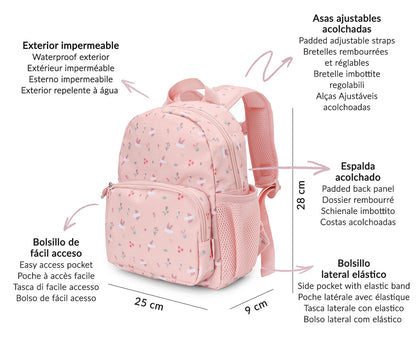Mochila Infantil Blossom Birds Personalizable