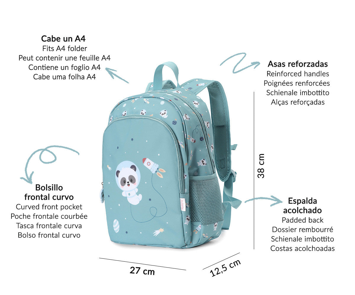 Mochila Mediana Pandas in Space