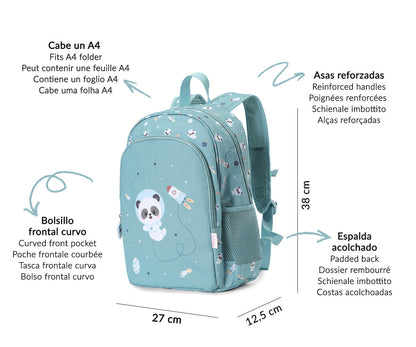 Mochila Mediana Pandas in Space