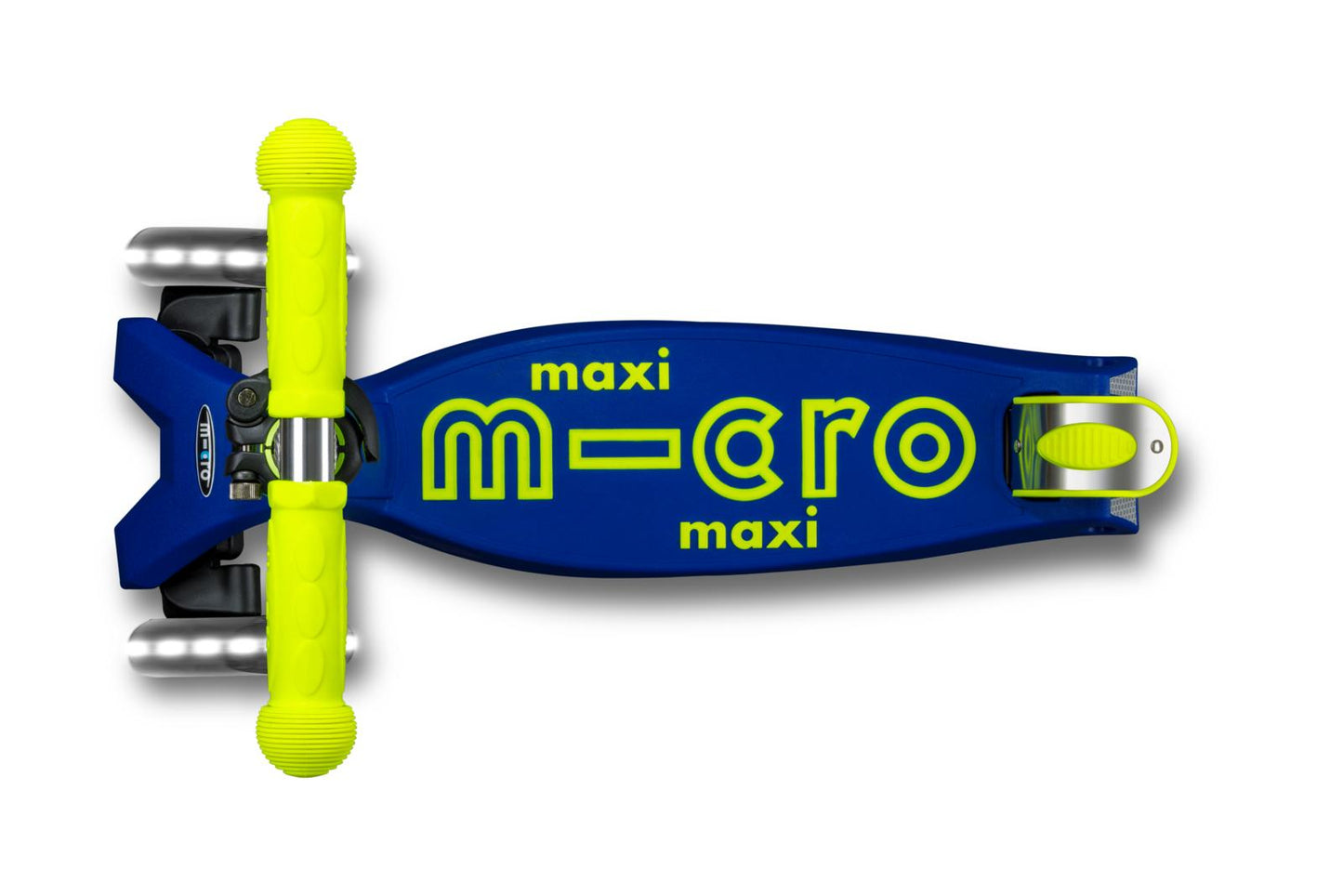 PATINETE MAXI DELUXE Plegable NEON LED AZUL-AMARILLO