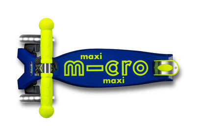 PATINETE MAXI DELUXE Plegable NEON LED AZUL-AMARILLO