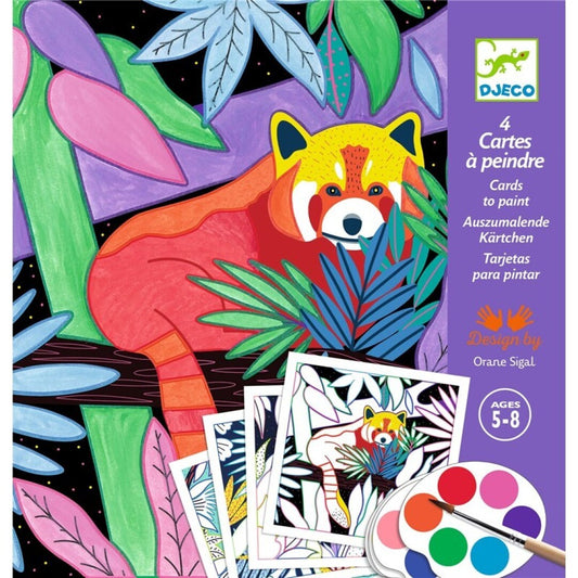 Tarjetas para pintar Selva